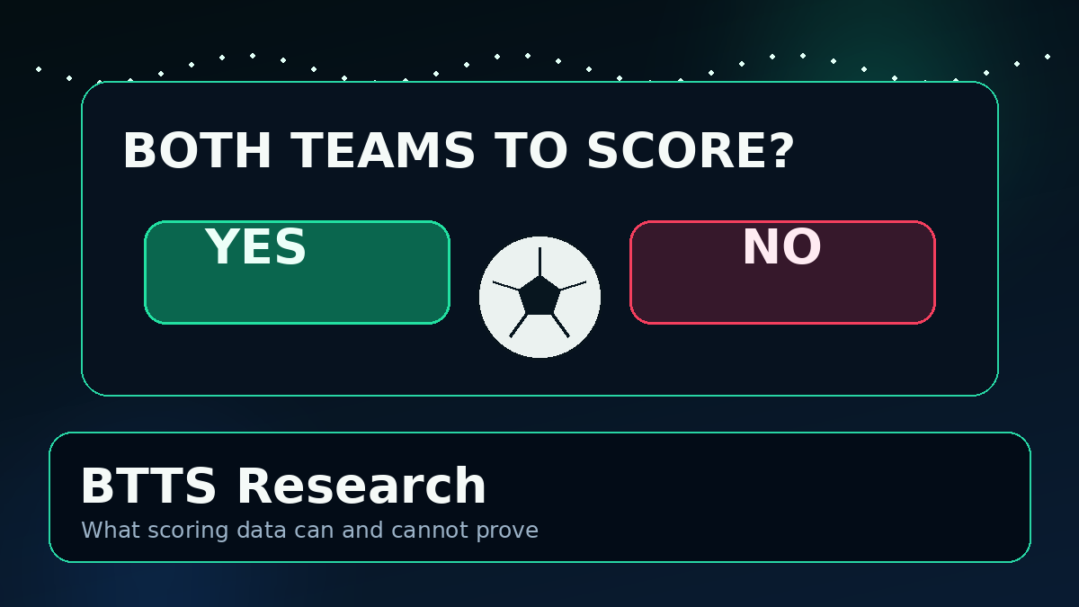 What Both Teams to Score Data Can and Cannot Tell You