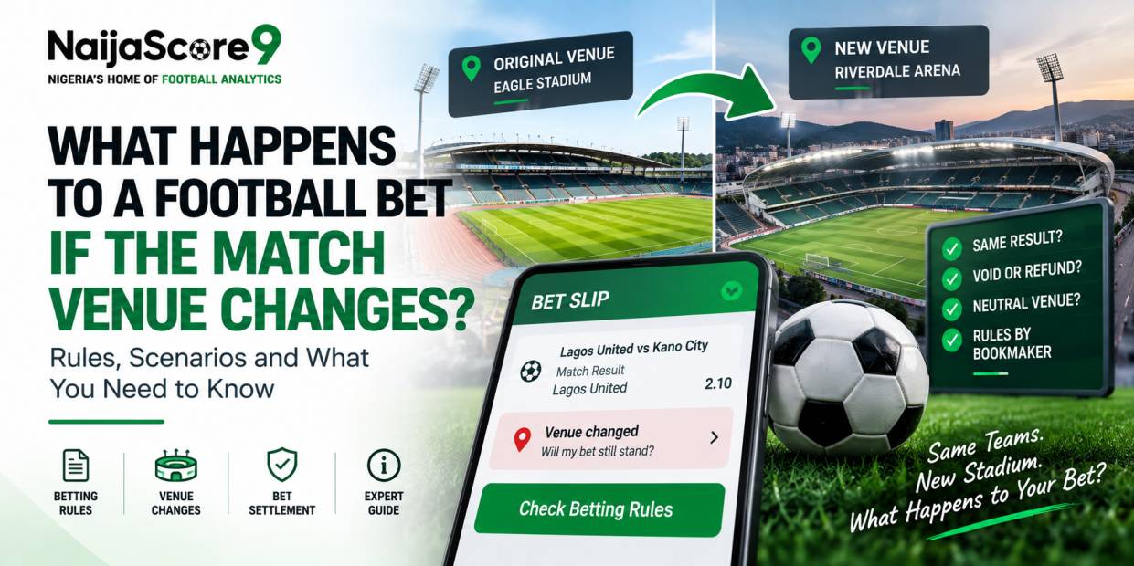 football bet venue change