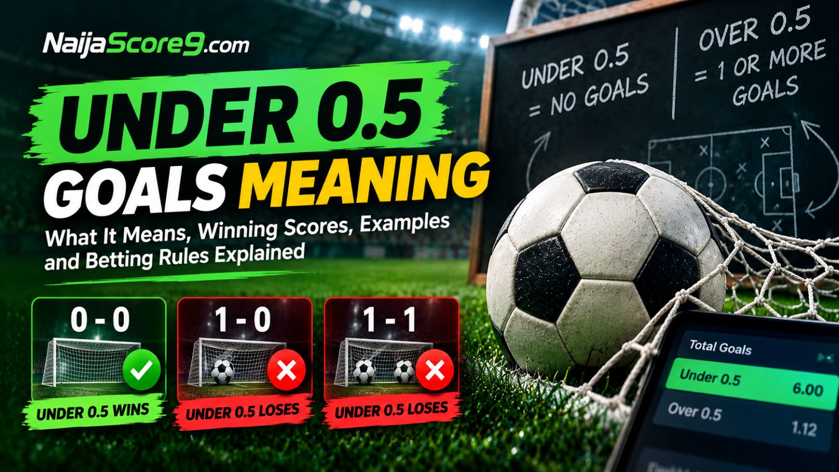 Under 0.5 Goals Meaning
